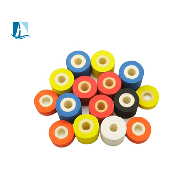 Topcoat 12mm Breite Schwarzes Polyester Satinband für Wärmeübertragung Heißfarbenrolle 40*40mm