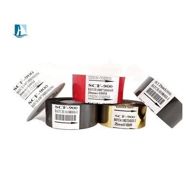 SCF900 Hot Stamp Ribbon 30*100m Schwarze Farbe für Drucker Anpassungsbedürfnisse