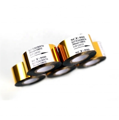 30*100m Schwarz Farbe Warmstempel Band Druck auf mehreren Oberflächen mit einer Breite von 12 mm