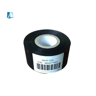 30 mm x 100 m schwarze Bandrolle der Klasse A, anwendbar auf Etikettendrucker auf Verpackungsmaschine