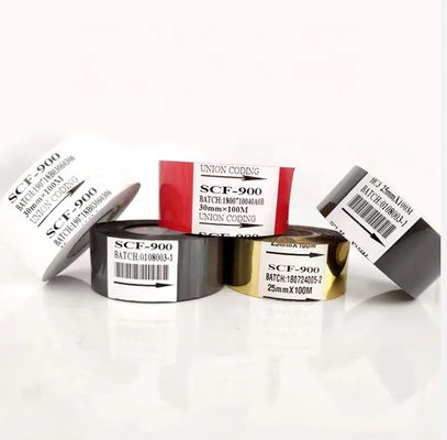 25mm*100m Rot-Hot Stamping Folie für Datum Drucker Barcode Band FC3 SCF900 Code-Maschine