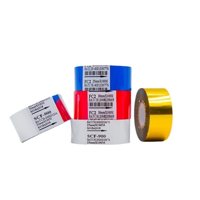 Barcode-Drucker kompatibel Silber Hot Stamping Folie LC1 25mm*100m für die Etikettenverpackung