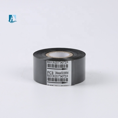 Warmstempelband Schwarz 25mm Breite 122m Länge Datumscodierung Folie für Messingbriefdrucker
