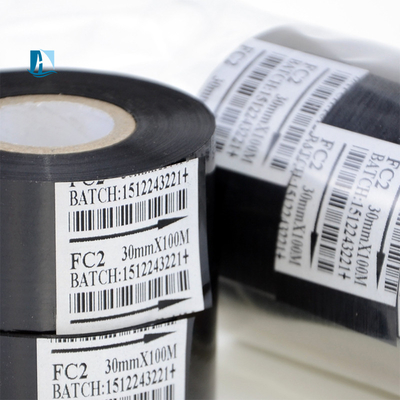 30mm 100m Schwarz-Hotprint-Stempelfolie für rundes Handschreiben Codiergeschwindigkeit 30-600/Min