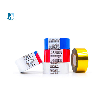 30mm*100m Kunststoff SCF900 LC1 FC1 Lebensmittel Herstellungsdatum Codierung Folie Warmstempelband