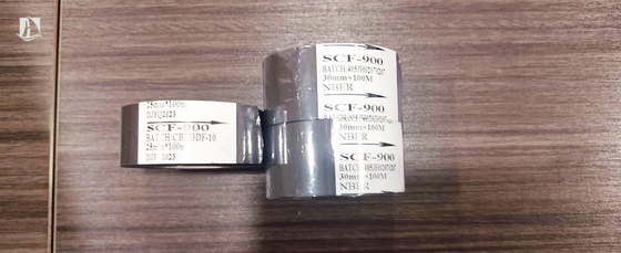 30mm*100m SCF900 LC1 Generic Barcode Ribbon Warmdruck Stempelfolie zum Drucken des Verfallsdatums