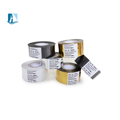 30mm*100m PET-Film Schwarze Warmstempelfolie für SCF900 SCF910 Herstellungsdatum Druck