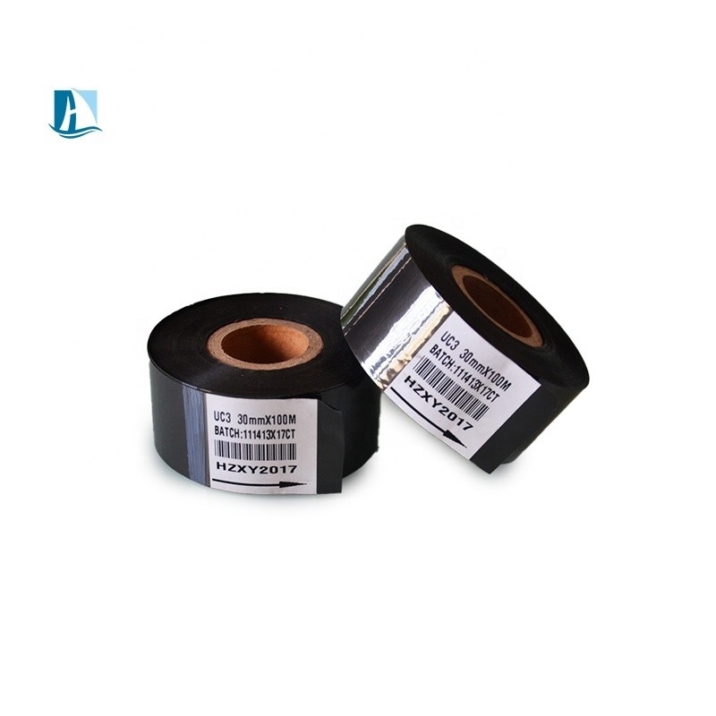 Spiegel 30mm * 100m Warmstempelband schwarz für Charge Ablaufdatum Codierung Maschine